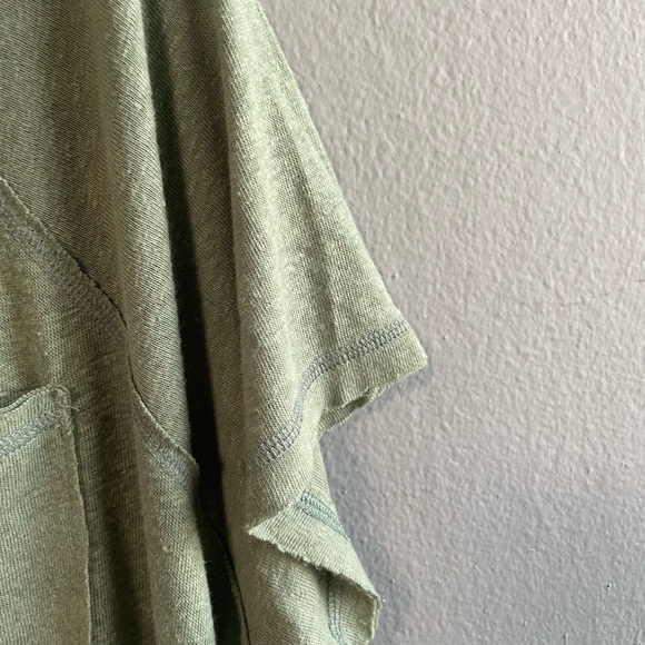 NWOT Aerie Linen Blend Breezy Raglan Boho Lagenlook Oversized Tee. Size Small. - Picture 4 of 7